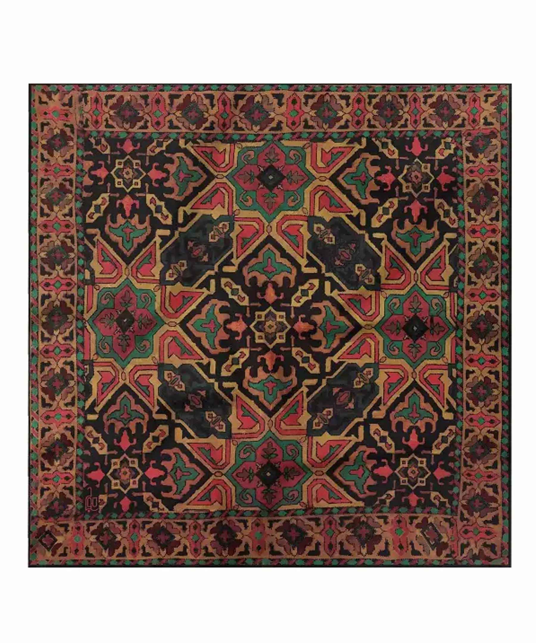 Mini Brown Head Scarf for Women – Persian Model Naghshineh