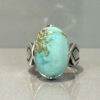 Persian Neyshabur Turquoise Silver Ring Handcrafted I