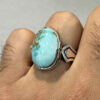 Persian Neyshabur Turquoise Silver Ring Handcrafted I