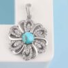 Persian Silver Pendant Classic with Neyshabur Turquoise