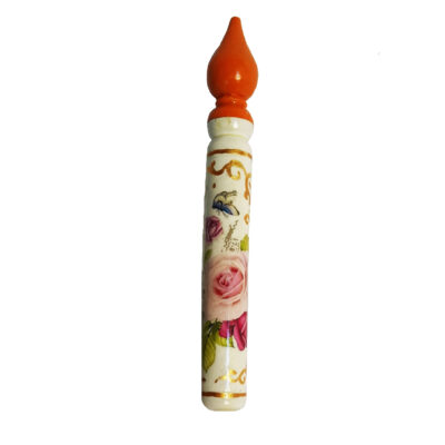 Persian Surma Dani Container for Keeping Kohl Made of Wood Floral (x2)