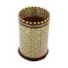 Persian Wooden Pen Holder Handcrafted with Khatam Kari for Desk