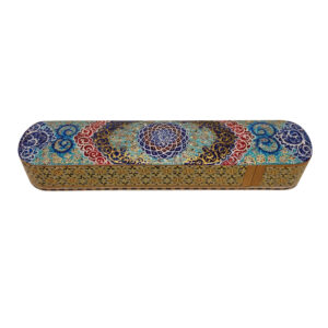 Persian Wooden Pencil Box Handcrafted with Khatamkari