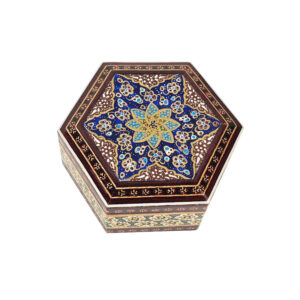 Persian Wooden Jewelry Box – Khatam Enameled