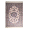 Hand-Knotted Persian Ardakan Rug (Lachak Toranj Floral Medallion) - Cream Kork Wool