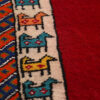 Hand-Knotted Persian Khorasan Tribal Rug (Animal Motifs / Bordered) - Red Wool