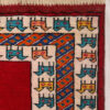 Hand-Knotted Persian Khorasan Tribal Rug (Animal Motifs / Bordered) - Red Wool