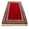 Hand-Knotted Persian Khorasan Tribal Rug (Animal Motifs / Bordered) - Red Wool