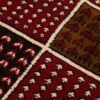 Hand-Knotted Persian Khorasan Tribal Rug (Checkered Panel Pattern) - Maroon Wool