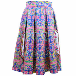 Pink Persian Pleated Skirt Tile Design for Women