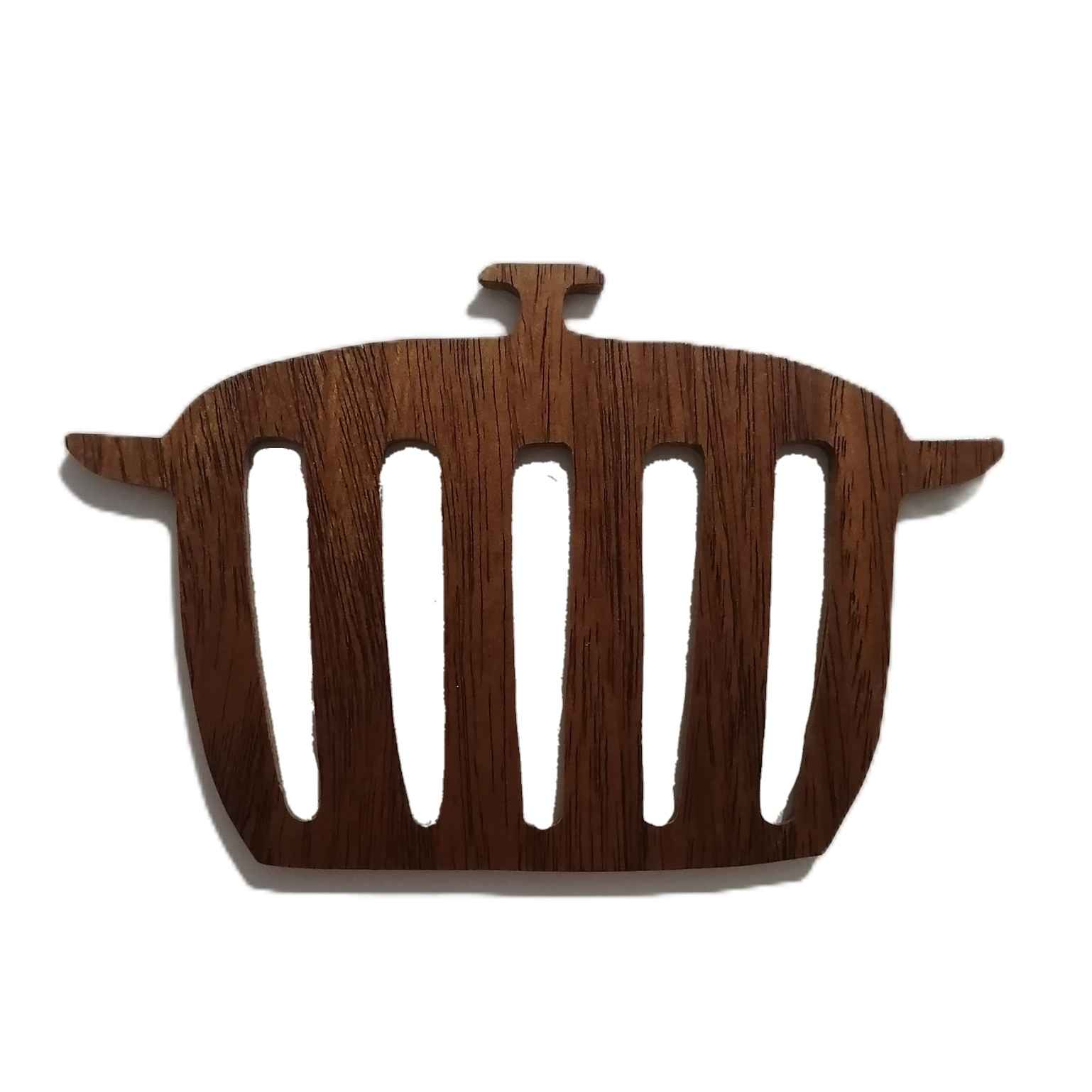 Placemat Made of Wood with Pot Design for kitchen 4 Pcs
