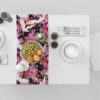 Printed Table Runner with Velvet Floral