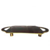 Modern Resin Serving Tray - Hand Painted Abstract Green Tray with Handles