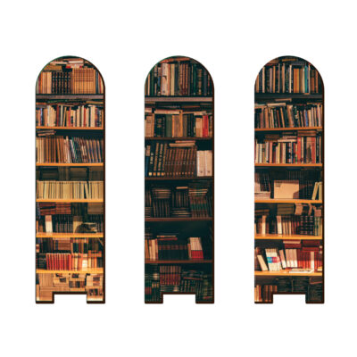 Wooden Bookmark with Book shelf Design Set of 3