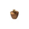 Handcrafted Wooden Sugar Bowl with Lid - Rustic Style and Floral Design