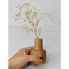 Handcrafted Wooden Mini Flower Vase, Made from Natural Solid Wood for a Warm and Inviting Home Decor Accent