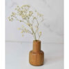 Handcrafted Wooden Mini Flower Vase, Made from Natural Solid Wood for a Warm and Inviting Home Decor Accent