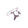 Safety Pin Brooch with Yin Yang & Mermaid Tail Design – Balance and Fantasy
