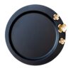 Casual Metal Serving Tray - Round Stainless Steel Golden Flower Tray