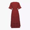 Short Sleeve Tiered Dress for Women with V Neckline