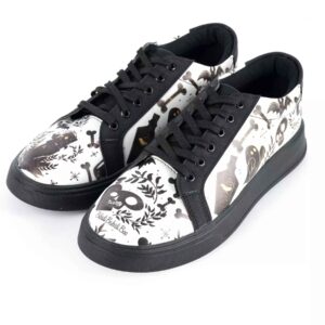 Graffiti Print Sneakers – Women’s Chic Casual Shoes Model Halloween