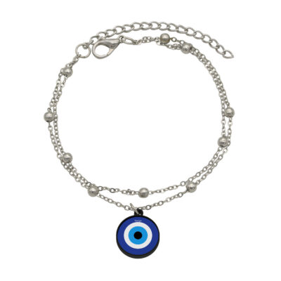 Steel Cheshm Nazar Layered Anklet Model Phosphorescent