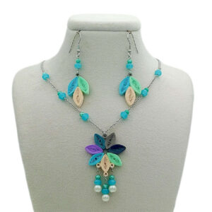 Steel Jewelry Set for Women Handcrafted Model Flower