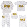 Unisex Baby Clothing Set with Hippo Design 5 Pieces