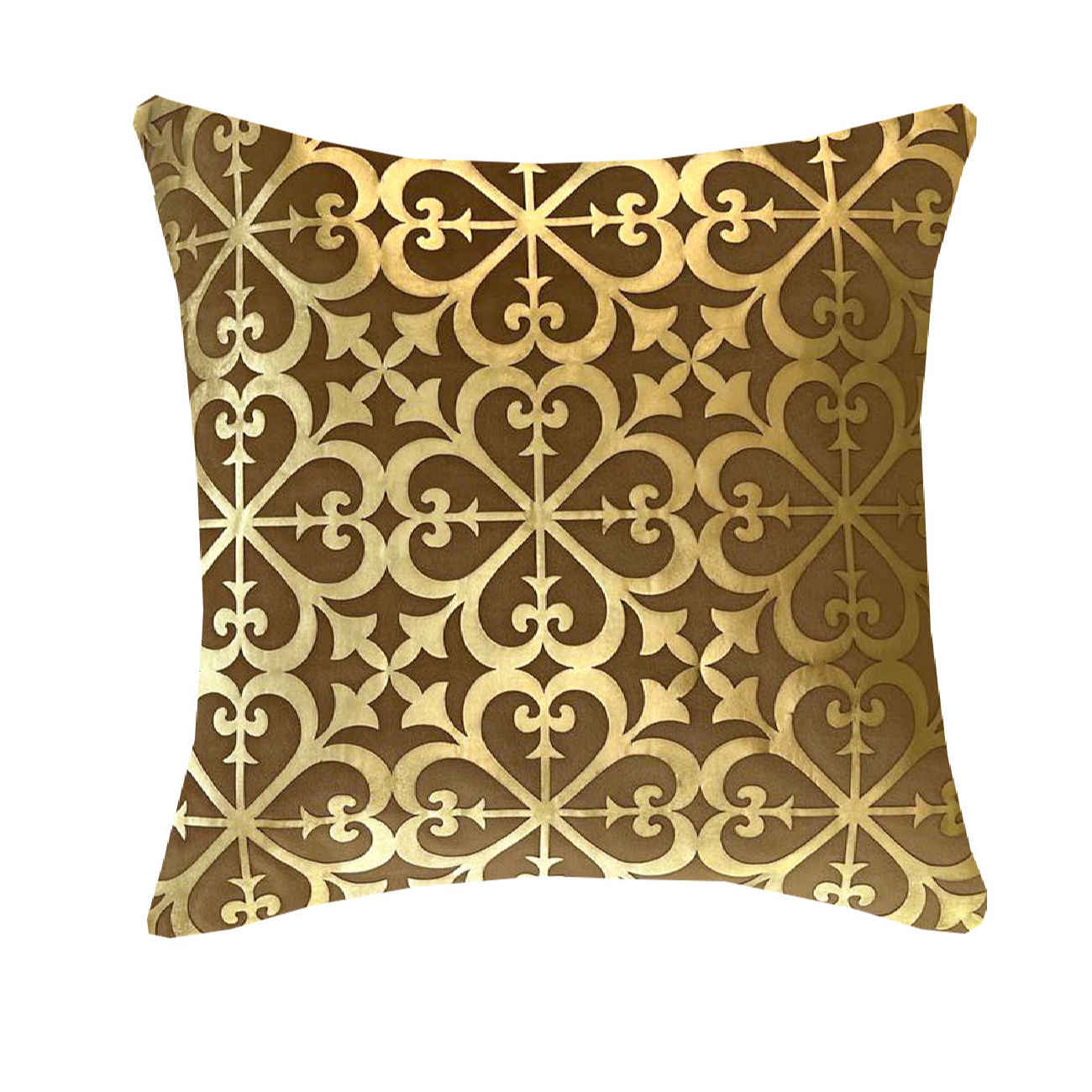 Velvet Cushion Cover with Faux Leather – Eslimi Design (Set of 2)