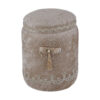 Velvet Waste Basket & Tissue Box Cover Set with Tassel