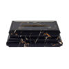 Waste Basket & Tissue Box Cover Set Marble Design