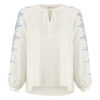 Long Sleeve Blouse for Women with Geometric Design