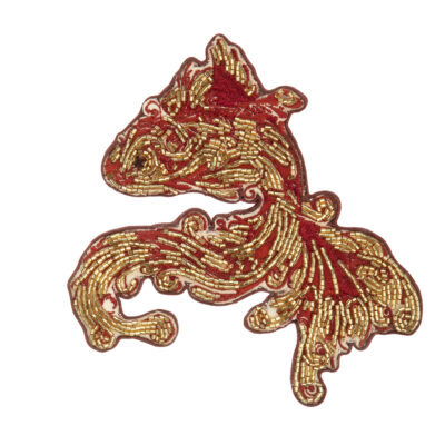 Fish Fabric Beaded Brooch – Handmade Artisan Nature Design