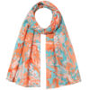 Women's Shawl with Cotton Watercolor Print Design