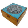 Handcrafted Wooden Chocolate Box – Elegant Mandala Design Organizer