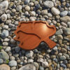 Set of 2 Minimalist Leaf-Shaped Wooden Serving Trays
