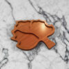 Set of 2 Minimalist Leaf-Shaped Wooden Serving Trays