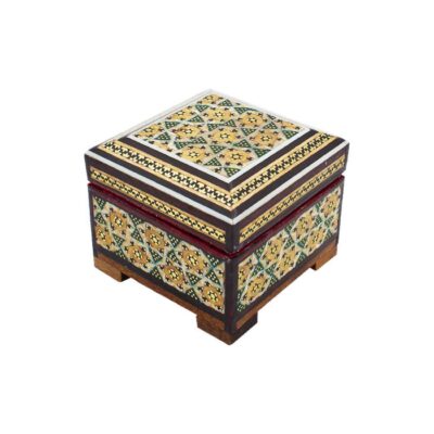 Wooden Persian Jewellery Box Handcrafted Khatam Kari