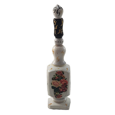 Wooden Persian Surma Dani Container for Keeping Kohl Floral Design (x2)