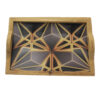 Minimalist Wooden Serving Tray - Rectangular Geometric Artistic Tray