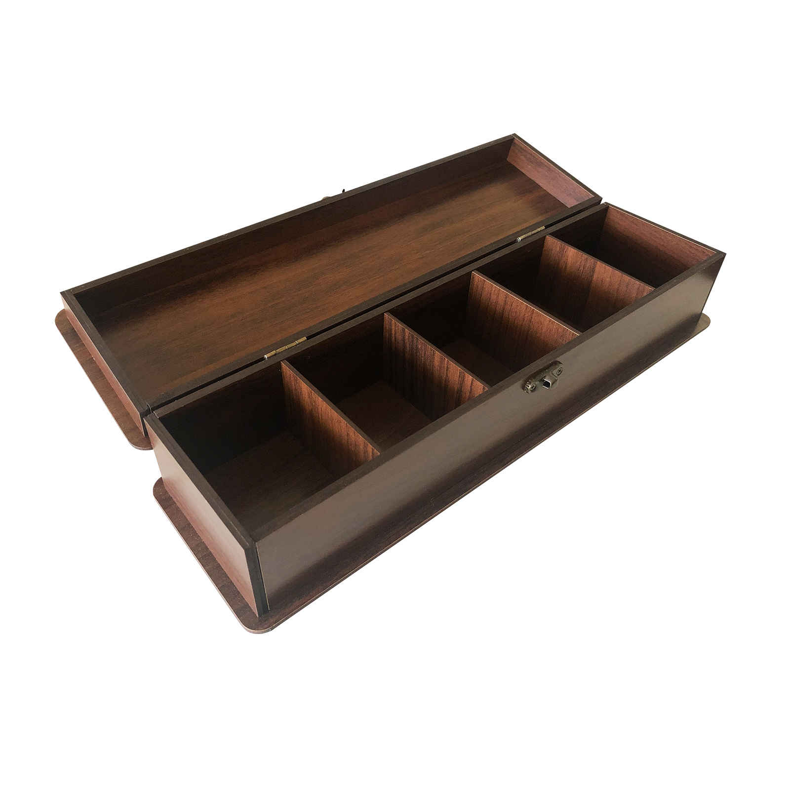Classic Brown Wooden Tea Chest – Simple, Functional & Elegant