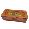 Handcrafted Wooden Tea Box – Featuring Traditional Hand-Drawn Motifs