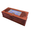 Wooden Tea Storage Box with Authentic Persian Tile Motif
