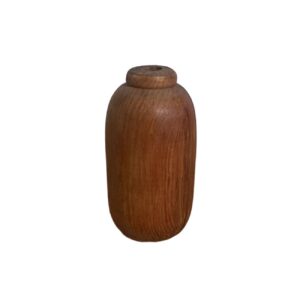 Set of Two Handcrafted Decorative Single Stem Vases, Made from Natural Solid Wood for a Versatile Display