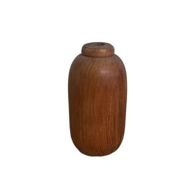 Set of Two Handcrafted Decorative Single Stem Vases, Made from Natural Solid Wood for a Versatile Display