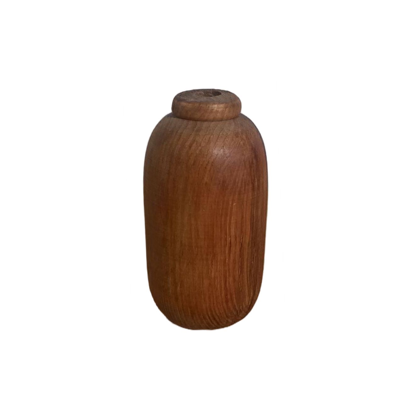 Set of Two Handcrafted Decorative Single Stem Vases, Made from Natural Solid Wood for a Versatile Display