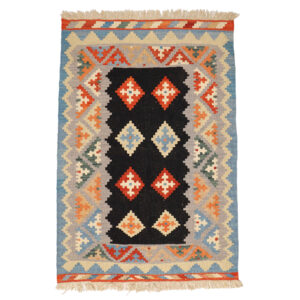 Fars Qashqai Geometric Kilim Rug – Authentic Handwoven Persian Wool