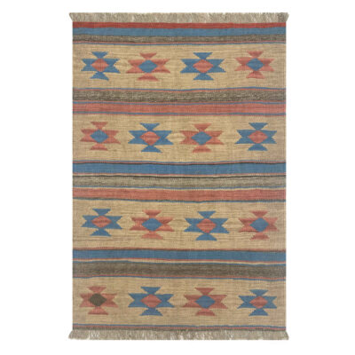 Shiraz Navajo Geometric Kilim Rug - Authentic Handwoven Persian Wool