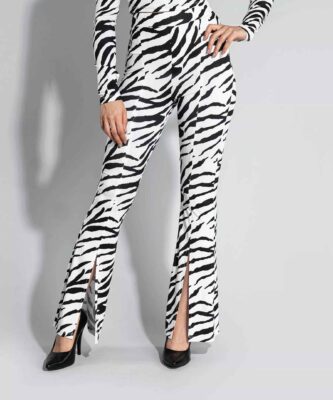 Women's Zebra Print Bootcut Pants for a Stylish Casual Look