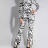 Zebra Print Bootcut Trouser Pants for Women
